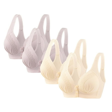 4PC Bra Women s Nursing Bras for Breastfeeding Bras for Women Pack Women s No Steel Ring Lactation Bra Back Adjustment Yoga Running Bra