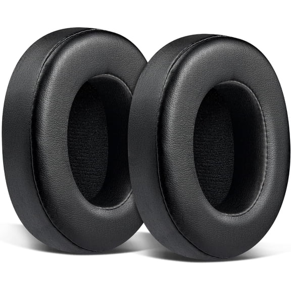SOULWIT Replacement Earpads for RORSOU R10/B10 Headphones, Ear Pads Cushions with Soft Protein Leather, Noise Isolation Foam - Black