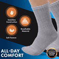 thumbnail image 3 of Debra Weitzner Diabetic Socks For Men and Women Loose Fit Non-Binding Cotton Crew Socks 10/13 Black 6 Pairs, 3 of 7