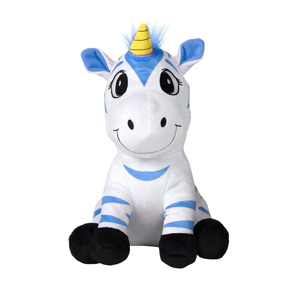 Wish Me Pets - Light Up LED Plush Stuffed Animals - Valeo Blue Striped Zoonicorn