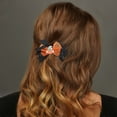 thumbnail image 2 of Unique Bargains 1 Pc Duckbill Clip Halloween Funny Mesh Hair Clip for Women Black Orange, 2 of 5