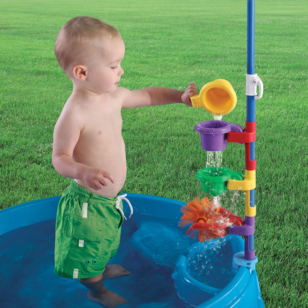 Step2 Play & Shade Blue Plastic Kiddie Pool for Toddlers with Umbrella - image 3 of 7