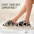 thumbnail image 3 of Bergman Kelly Fuzzy House Slippers for Women, Anti-Slip & Open Toe Scuff Style Home Shoes, Clouds Collection, 3 of 10