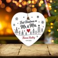 thumbnail image 2 of Ceramic Christmas Ornament, 1st Christmas As Mr & Mrs, Custom Name Text Date & Names, Christmas Ornament, Holiday Keepsake Christmas Ornament, Ornament Christmas, 2 of 5