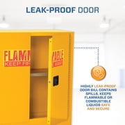 Sandusky Counter-Height 30-Gal. Flammable Safety Cabinet with Padlock, Yellow
