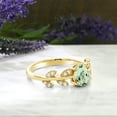 thumbnail image 7 of Gem Stone King 18K Yellow Gold Plated Silver Oval Green Prasiolite Greek Olive Vine Branch Engagement Ring for Women 0.96 Cttw Gemstone Birthstone, 7 of 7