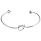 thumbnail image 1 of Pulsera de nudo de amor de acero inoxidable de 2 mm de espesor, pulsera abierta en forma de corazón, pulsera con nudo, brazalete, joyería, 1 of 6