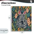 thumbnail image 4 of Stupell Industries Eclectic Exotic Leaf Pattern Zebra White Framed Giclee Art, 11 x 14, by Lisa R Dumm, 4 of 8
