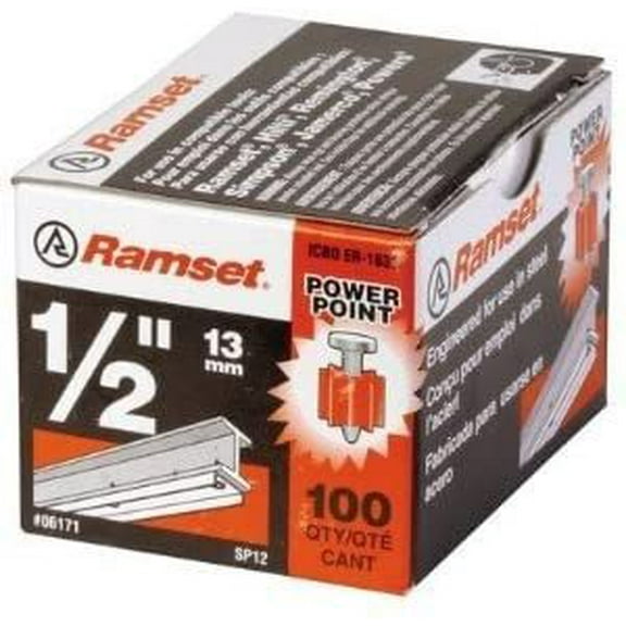 ITW Brands Powder Drive Pin Ramset - Steel, 1/2 In Shank - 100 Pack