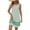 Green, variant on Womens Plaid Print Mini Dress Crew Neck Casual Loose Fit Sleeveless Lightweight Breathable Summer Shift Dress For Daily Wear And Beach Vacations