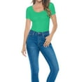 thumbnail image 6 of M&M SCRUBS Short Sleeve Scoop Neck Body Suit-Breathable Cotton Stretch(Green, 3X-Large), 6 of 6