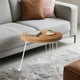 thumbnail image 1 of Mesa auxiliar redonda pequeña y plegable | Mesita de noche de madera con doble capa de almacenamiento | Mesa de comedor compacta y portátil de 30 cm para dormitorio, sala de estar y balcón, 1 of 6