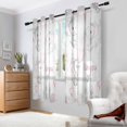 thumbnail image 2 of Yayeee Window Curtains Light Filtering 63"x42" Grommet Panel Pair Home Living Room Decor, Cartoon Elephant, 2 of 7
