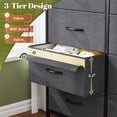 thumbnail image 6 of EnHomee Tall Dresser for Bedroom Furniture Dresser with 16 Drawers Fabric Large Dresser Closet Dresser Slim Chest of Drawers Storage Tower Dresser , Dark Grey, 6 of 7