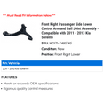 thumbnail image 2 of Front Right Passenger Side Lower Control Arm and Ball Joint Assembly - Compatible with 2011 - 2013 Kia Sorento 2012, 2 of 2