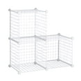 thumbnail image 2 of Rubbermaid 3 Piece Storage Wire Stackable Cube Set, Easy Assemble, White, for Closet/Bookshelf/Toys Multi-Use Home Organizer, 2 of 10