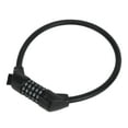 thumbnail image 1 of Candado de bicicleta de espiral de 5 dígitos reiniciable Unique Bargains, candado de cable de bicicleta de acero ABS de 60 cm negro 1 pc, 1 of 6