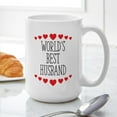 thumbnail image 6 of CafePress - World's Best Husband - 15 oz Ceramic Large White Novelty Mug, 6 of 6