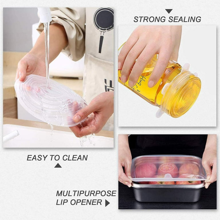 Zero Waste Stretch Lids Set 12 Silicone Reusable Food Covers