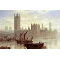 thumbnail image 2 of Stanfield Moore, Claude T 32x22 White Modern Wood Framed Museum Art Print Titled - Westminster From The Thames, 2 of 4