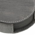 thumbnail image 3 of Leather Coaster Heat-resistant Cup Mat Dark Grey Coasters Shop Use Coasters Wear- Cup Mat Leather Cup Coaster Office, 3 of 6