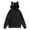 Black, variant on Women's Long Sleeve Pullover Hoodie Top with Drawstring for Cozy Casual Wear