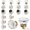 Antique Brass, variant on Crystal Cabinet Knobs 4 Pack Clear Glass Pulls for Kitchen Bedroom Bathroom Living Room Furniture, Brushed Nickel Base Old Style Cabinets Closet Dresser Drawers Cupboard Handles