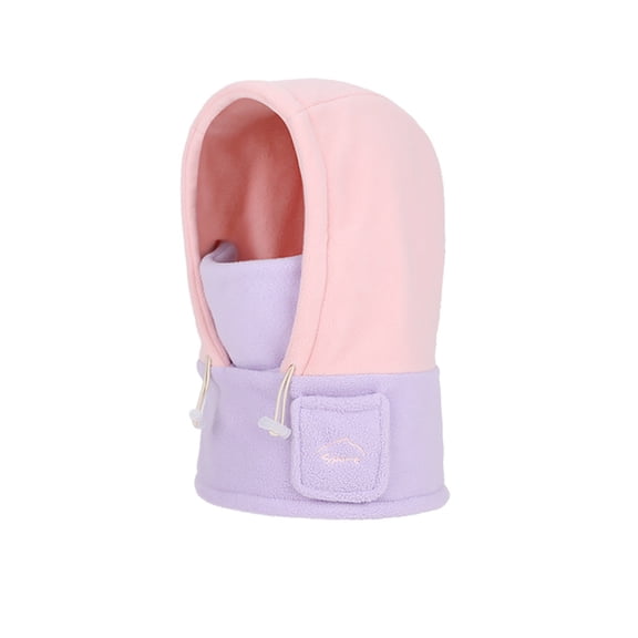 Kids Winter Hats Neck Warmer Sherpa Fleece Warm Caps for Boys Girls Cold Weather (One Size, Pink)
