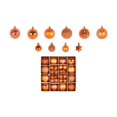 thumbnail image 4 of 44 piezas de bolas navideñas, adornos colgantes para árbol de Navidad. Naranja, 4 of 9