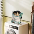 thumbnail image 2 of ZIATUBLE Boho Mandala Floral Clothes Pin Hanging Bag Butterfly Storage Hanging Organizer Set of 2 with Two Snap Buttons Hanging Clothes Pins Bag Holder Outdoor Elastic Bag with Strap, 2 of 7