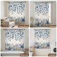 thumbnail image 6 of Blue Coastal Starfish Sheer Curtains 54 Inches Long, Beach Nautical Shell Eucalyptus Rustic Light Filering Curtains, Breathable Simi Curtain Privacy Drapes for Kitchen Bathroom Small Window Treatment, 6 of 9