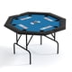 thumbnail image 1 of Yeshouse mesa de póker plegable octogonal de 47" para 8 jugadores, con portavasos y rieles acolchados resistentes al agua, mesa portátil ideal para juegos de cartas y noches de juegos en casa, 1 of 8
