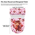 thumbnail image 7 of HELLHERO Little Cow Rose Adjustable Toilet Lid Seat Cover Set Soft Universal Stretchy Fabric Toilet Top Cover Stretch Indoor Home Dust-Proof 17"x21", 7 of 7
