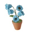 thumbnail image 4 of Adorno de interior con flores en maceta tejidas a mano, regalo cómodo para amigos Azul, 4 of 8