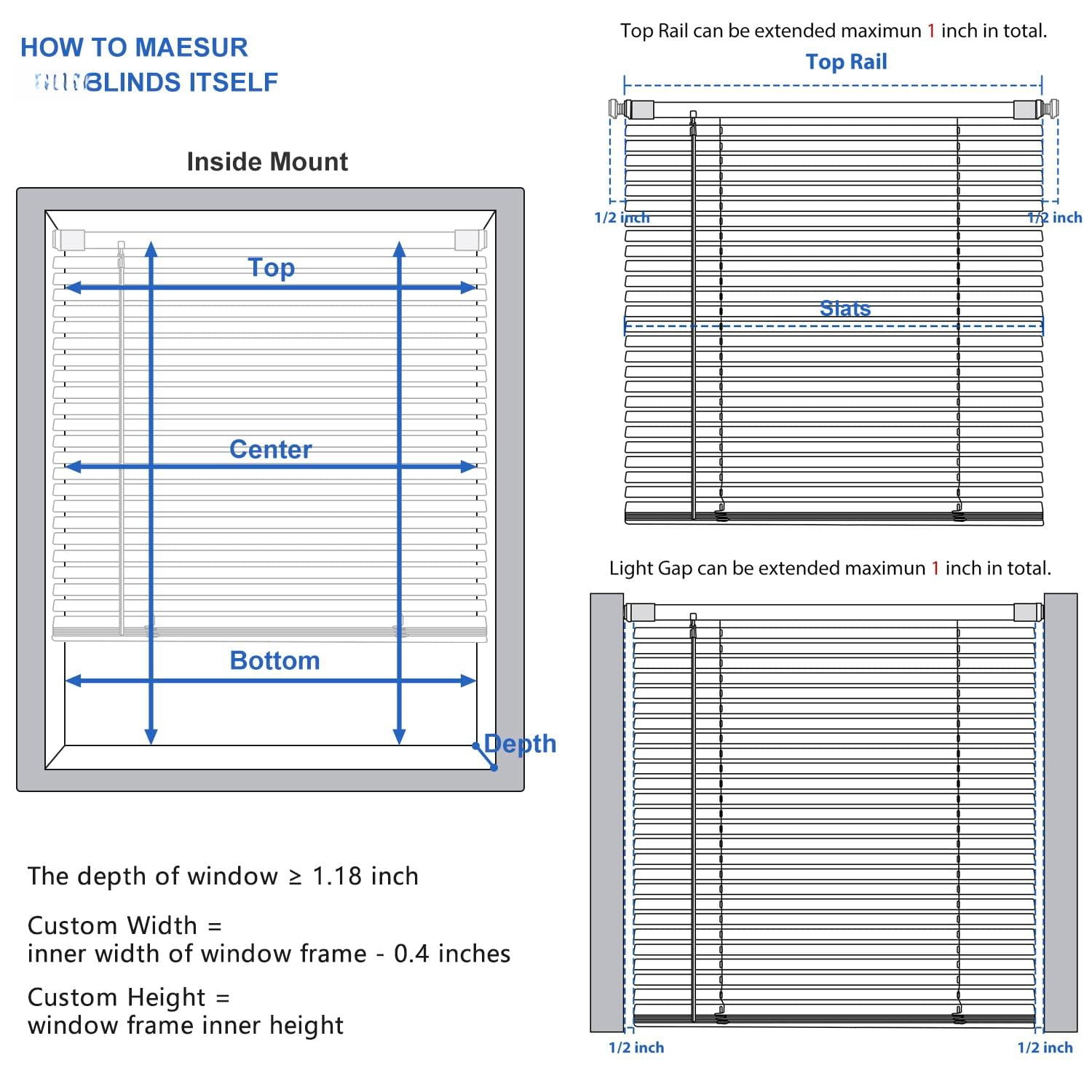No Tools Drill 1" Vinyl Mini Blinds  Cordless For Windows Light Filtering Horizontal Window & Shades 20" W X 64" H Cream