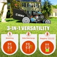 thumbnail image 5 of SENIX 201 cc Self-Propelled Gas Lawn Mower, 22-inch Cutting Blade, 3-in-1, 6-Position Adjustment, 11-inch Rear Wheel 19-Gallon Bag, 5 of 13