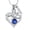Steel/Blue, variant on Personalize I Love You Forever Ever - Stainless Steel Heart Urn Pendant Necklace for Cremation Ashes Keepsake Memorial Jewelry