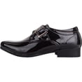 thumbnail image 5 of ABSOLUTE FOOTWEAR Childrens Kids Junior Boys Slip On Faux Patent Leather Formal Smart School Wedding Shoes - Black - US Child 5, 5 of 7