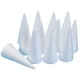 thumbnail image 5 of 12 conos de espuma para manualidades, decoraciones y accesorios blancos para bodas. Altura 11 cm, 5 of 6