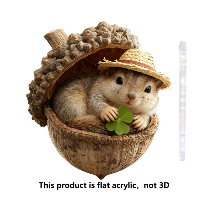 OEFNTAC 10cm Forest Animal Ornament Christmas Tree Pendant Holiday Tabletop Decoration Mini Scene Family Friends Gift Durable Easy Setup Versatile Hanging Display Festive Accent