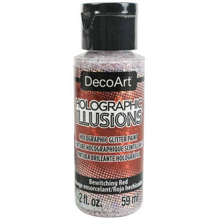 UPC: 0766218122568 | DecoArt Holographic Illusions Paint 2oz-Bewitching Red