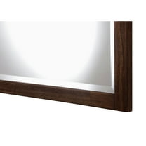 LeBath by Sunny Wood Perry 36" x 40" Framed Mirror, Amber Finish