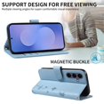 thumbnail image 7 of For Samsung Galaxy S26 FE 5G 6.7" Wallet Case ,Dandelion Embossed Pattern with Card Slots, Durable Shockproof Magnetic Flip Phone Case, PU Leather Protective Phone Cover with Kickstand,Sky Blue, 7 of 7