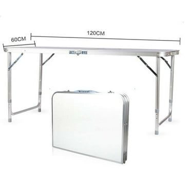 ZeloraGildan 4 - Foot Folding Aluminum Table: Portable for Outdoor, Garden, Camping and Dining Use