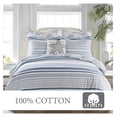 thumbnail image 4 of YOSITiuu - Truro Duvet Cover Set - Full/Queen Duvet Cover + Two Standard Pillow Cases - Watercolor Coral - Blue and White - Duvet Cover (90 x 94in.) and Pillow Case (26 x 20in.) - Cotton, 4 of 6