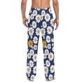 thumbnail image 4 of FORMRS Mens Pajama Pants with Pockets Soft Cotton Sleepwear Lounge Bottoms, Sizes S-2XL, Retro Daisy Pattern, 4 of 7