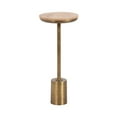 thumbnail image 4 of Kate and Laurel Xyler Modern Round Wood and Metal Drink Table, 10 x 10 x 24, Burlwood and Antique Brass, Transitional Pedestal Table for Use as Indoor Plant Stand or Living Room Decor Accent, 4 of 8