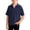 Navy, variant on Boy's Waffle Knit Polo Shirts Casual Short Sleeve Lapel School Top For Kids Navy Size 7 Years