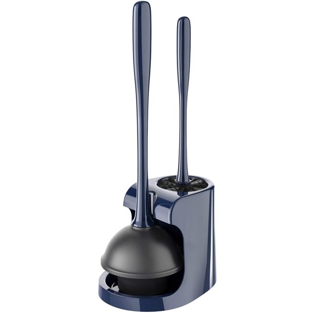 MR.SIGA Toilet Plunger and Bowl Brush Combo, Navy, 1 Set