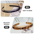 thumbnail image 4 of 2 diademas con peine de dientes para mujer, diadema dentada, aros antideslizantes para peinar el cabello., 4 of 8